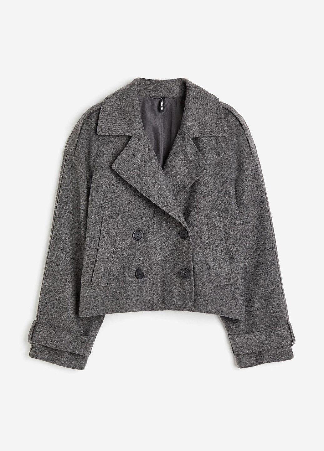 Серая демисезонная куртка куртка-пиджак H&M