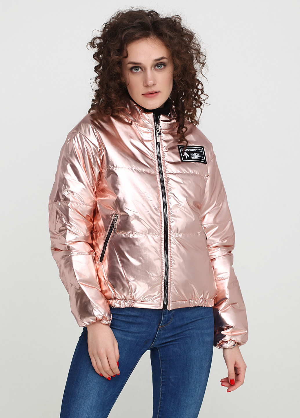 Бледно-розовая демисезонная куртка Catherine