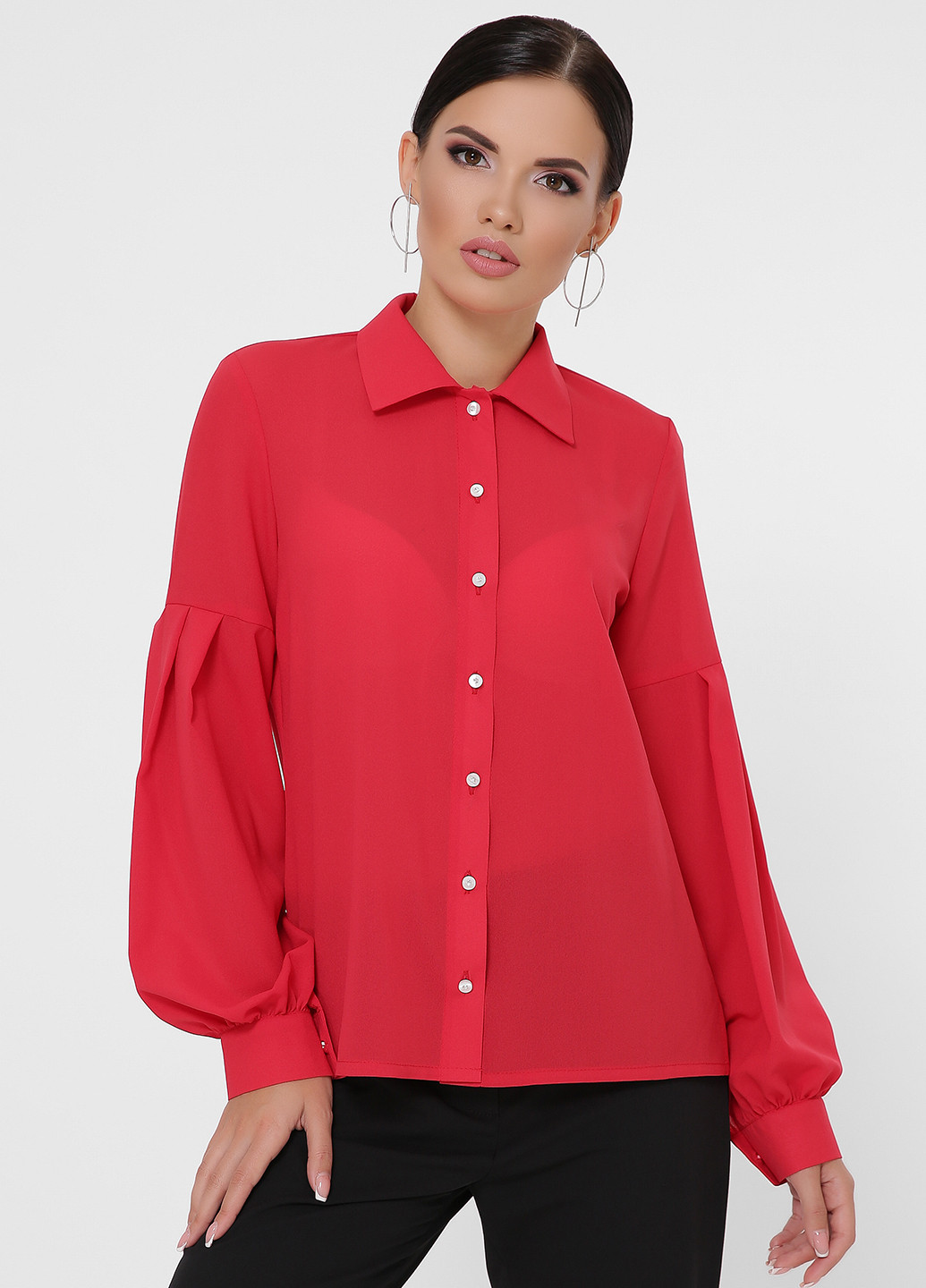 Красная летняя блуза Fashion Up