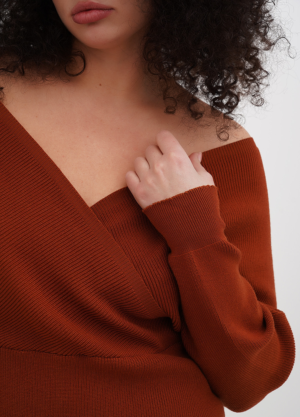 Світло-коричнева кежуал сукня сукня светр No Brand однотонна