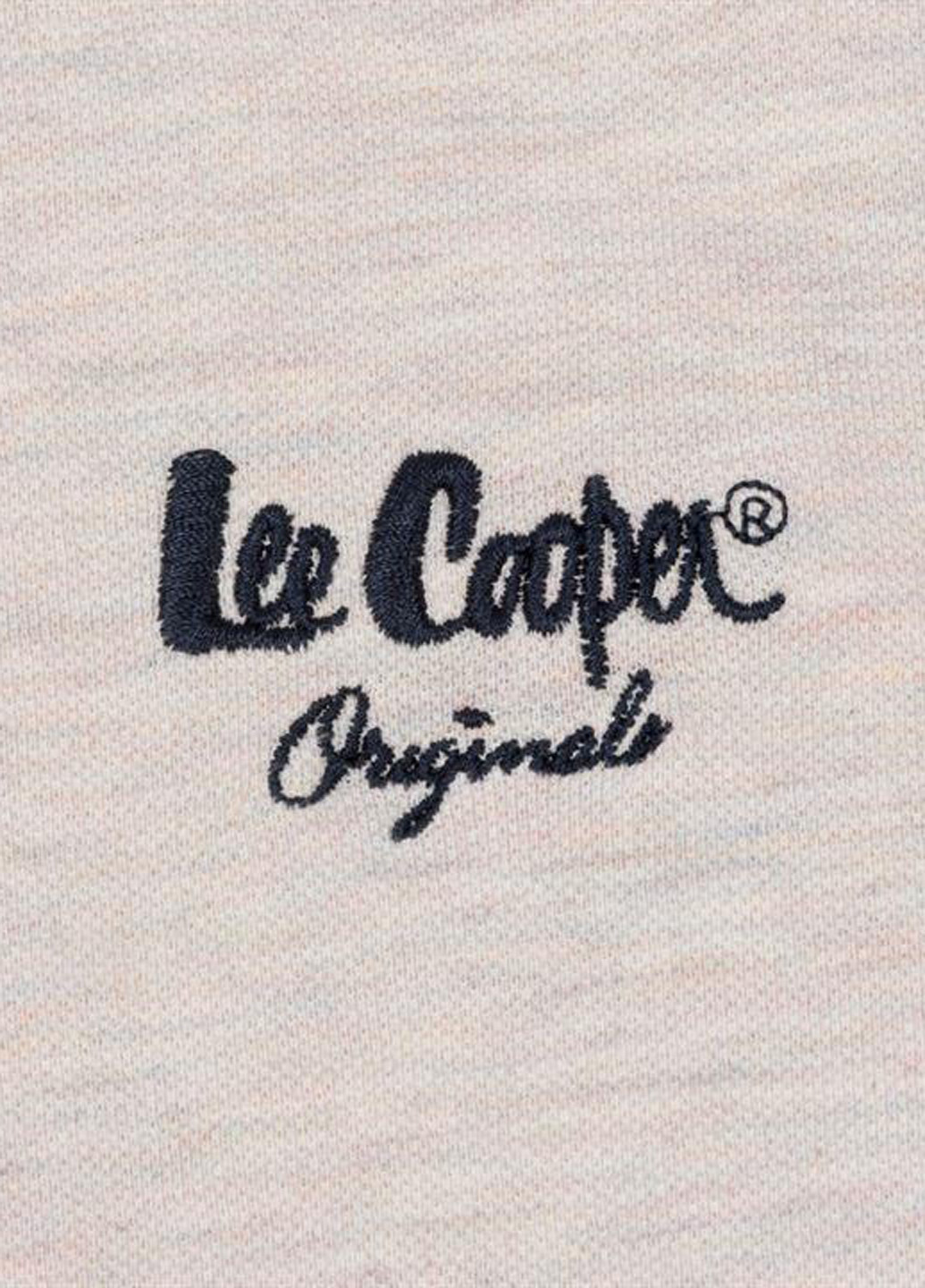 Серая футболка-поло для мужчин Lee Cooper с логотипом