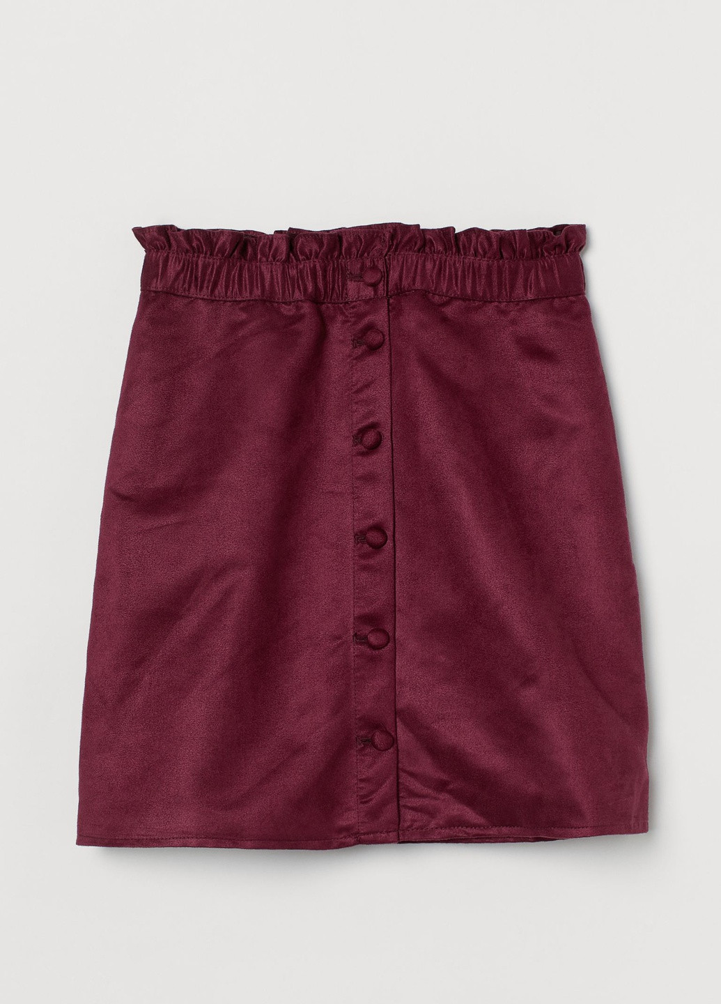 Бордовая однотонная юбка H&M