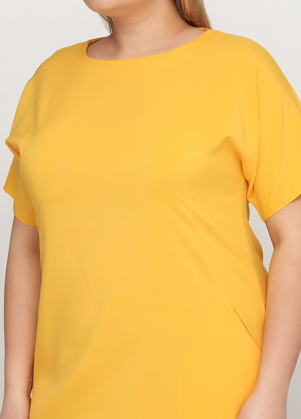 Желтое кэжуал платье футляр ANVI однотонное