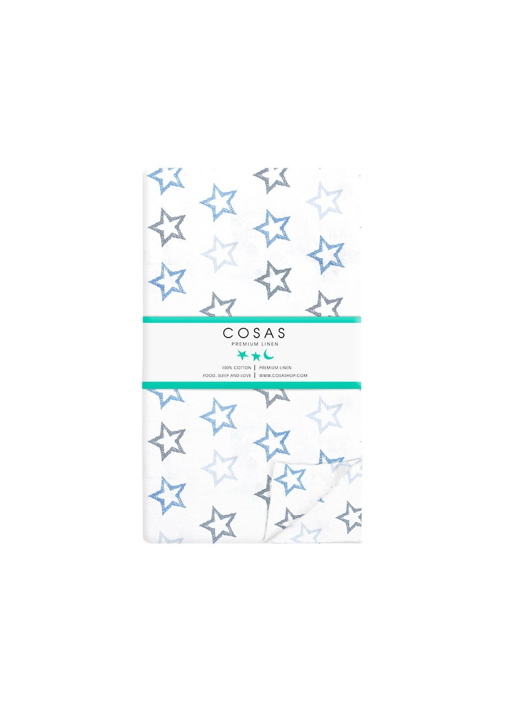 Подростковое постельно бельё STARS CLEAR GREY BLUE GREY (пододеяльник 160х220 см, наволочка 50х70 см, простынь 155х240 см) Cosas (251801388)