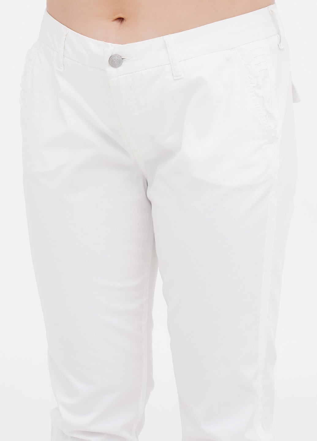 Белые кэжуал демисезонные прямые брюки Liu Jo