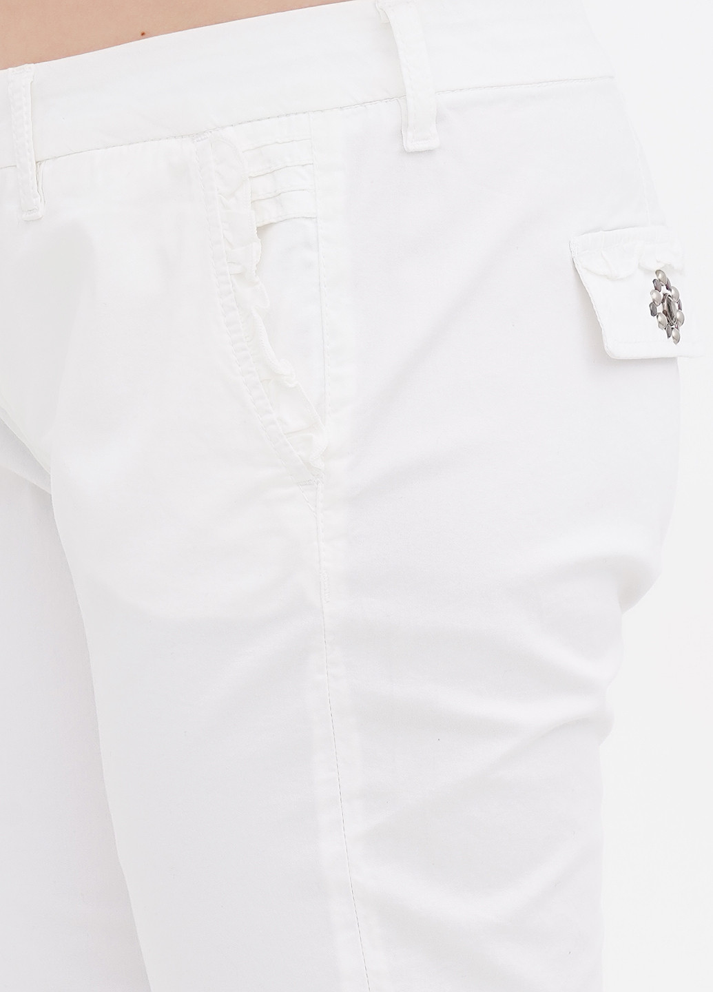 Белые кэжуал демисезонные прямые брюки Liu Jo