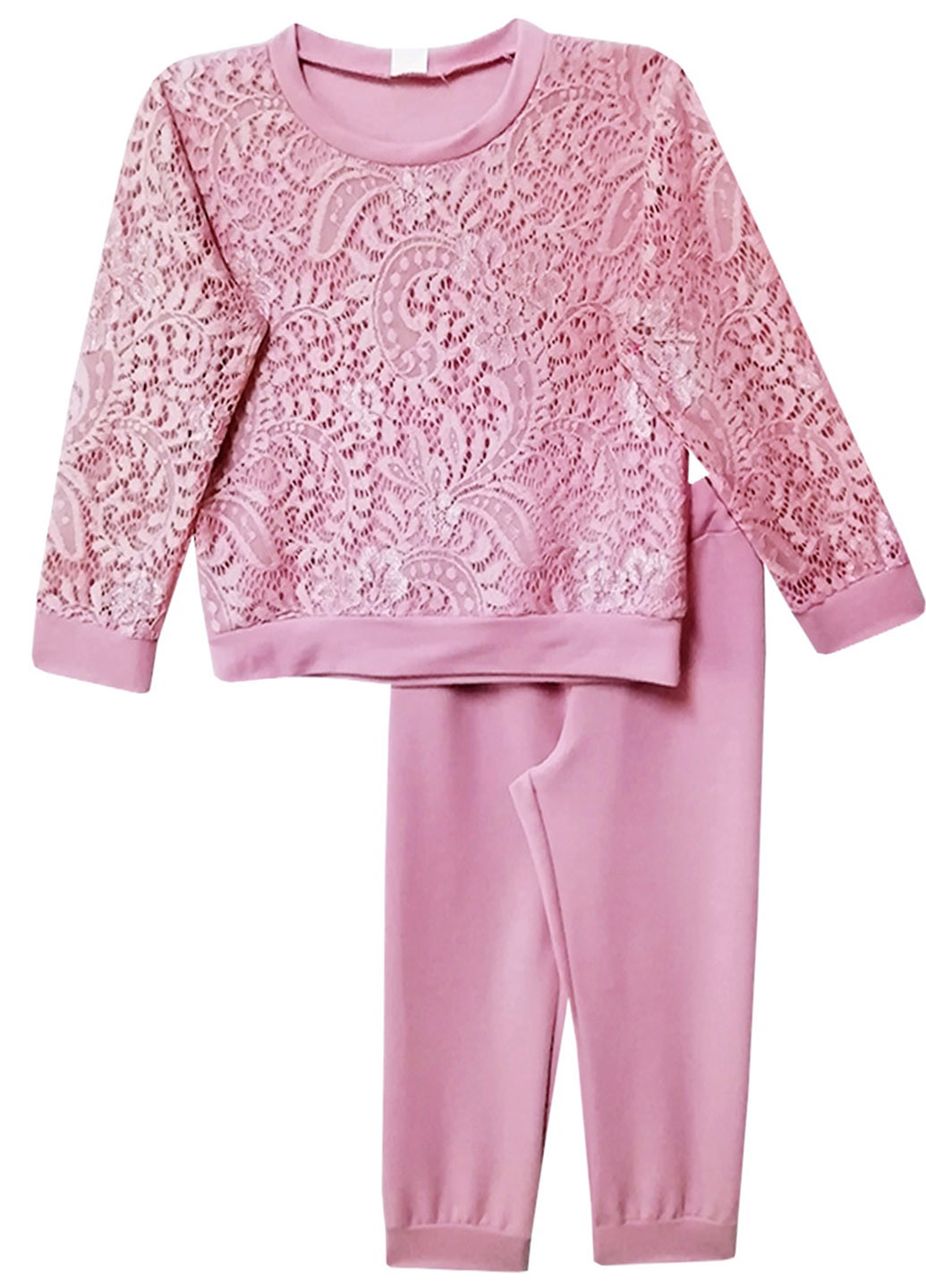 Розовый демисезонный костюм (свитшот, брюки) Клим