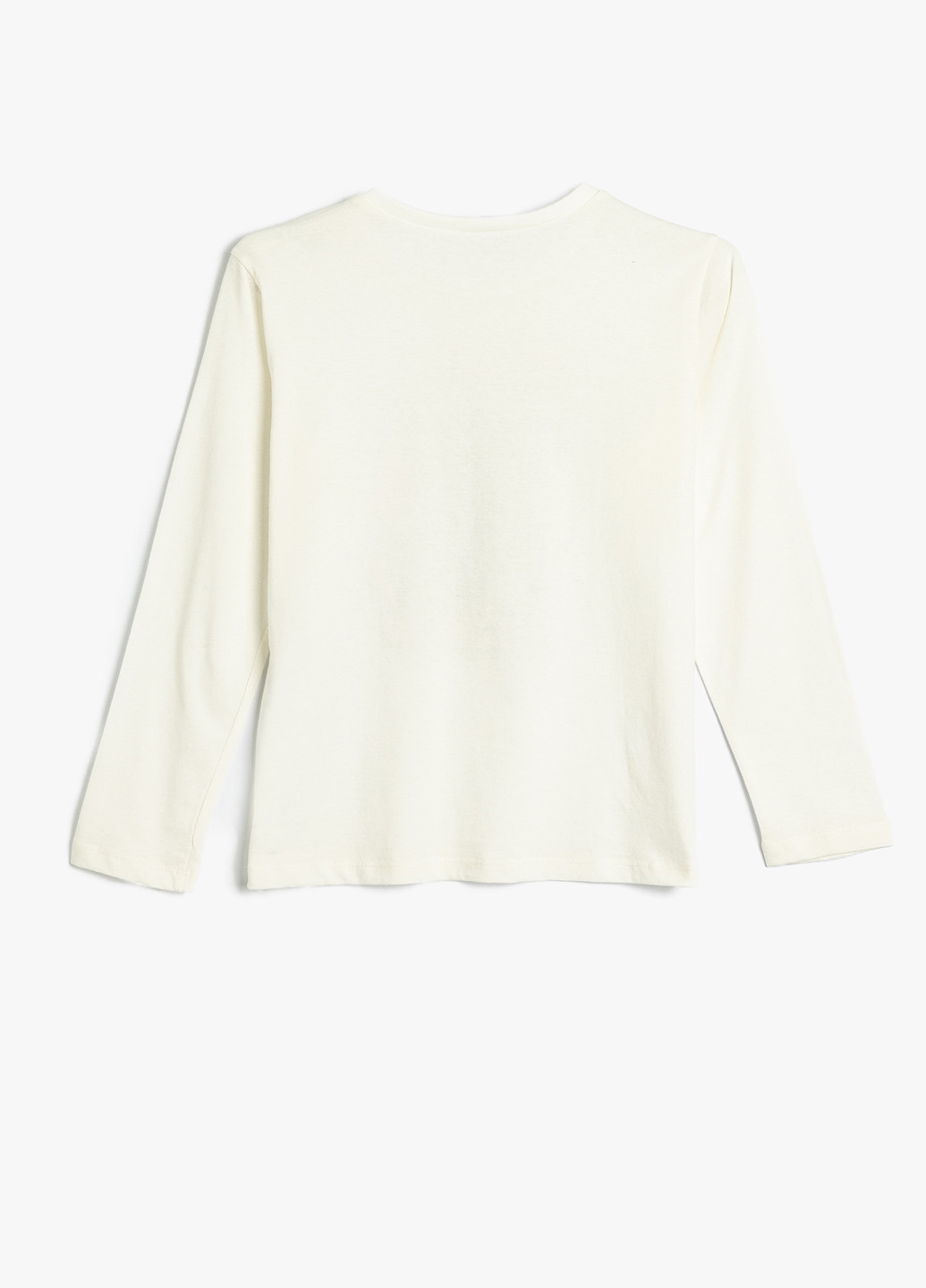 Молочный демисезонный кэжуал лонгслив KOTON с рисунком