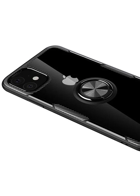 TPU + PC чохол CrystalRing for Magnet (opp) для Apple iPhone 12 mini (5.4 ') Безбарвний / Чорний (is_00000038425_4) Deen (229726606)