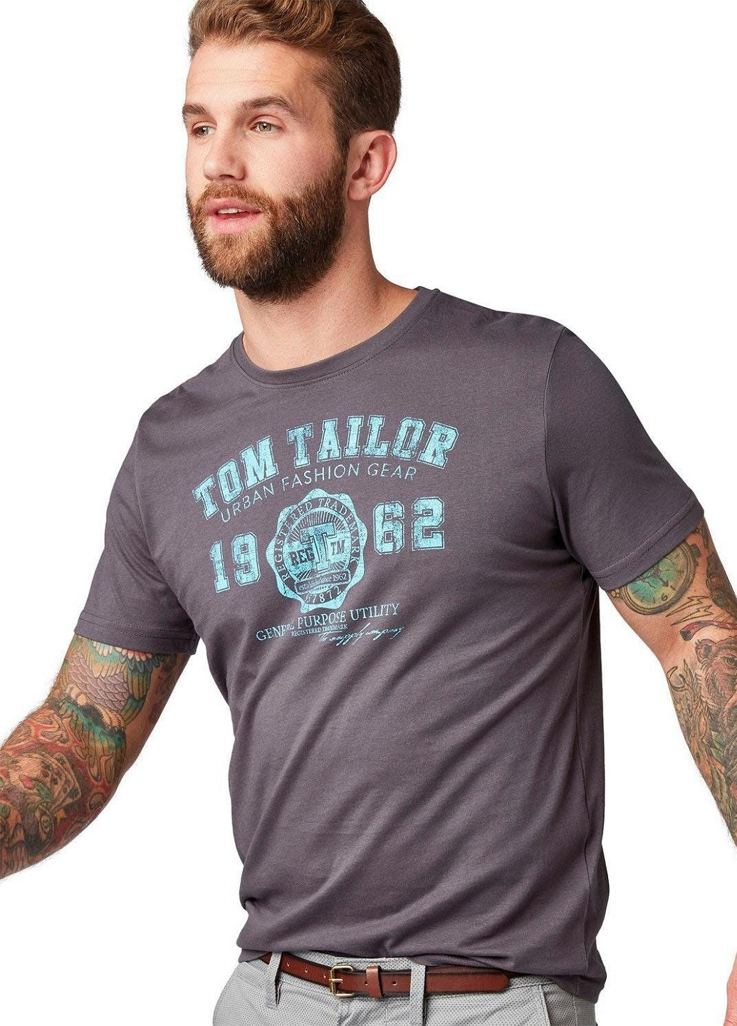 Сіра футболка Tom Tailor