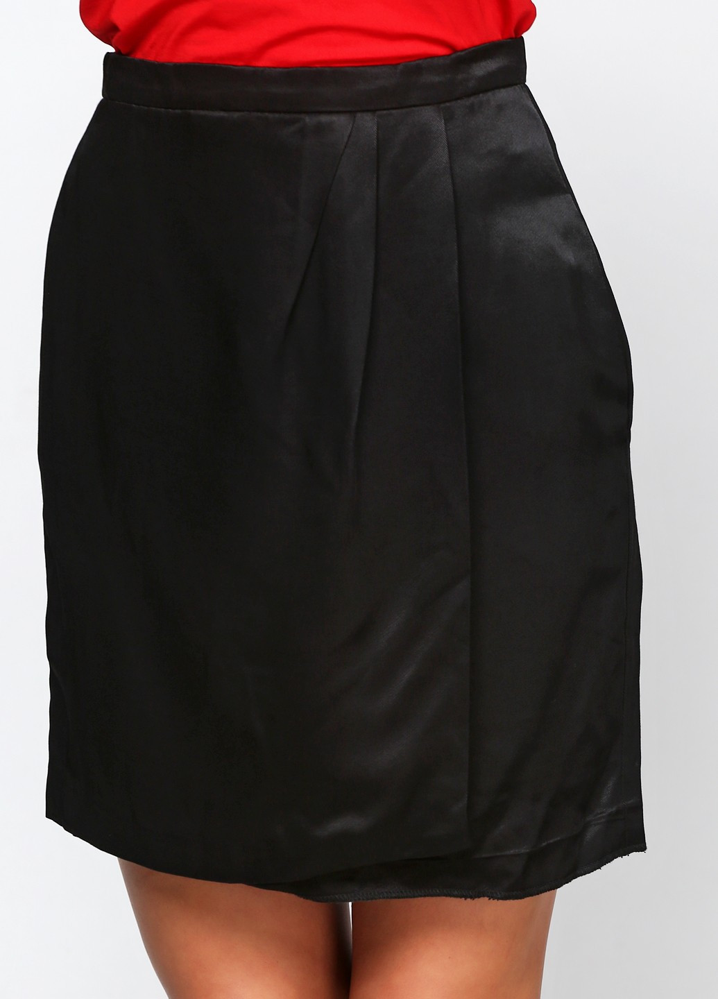 Черная кэжуал однотонная юбка Mango