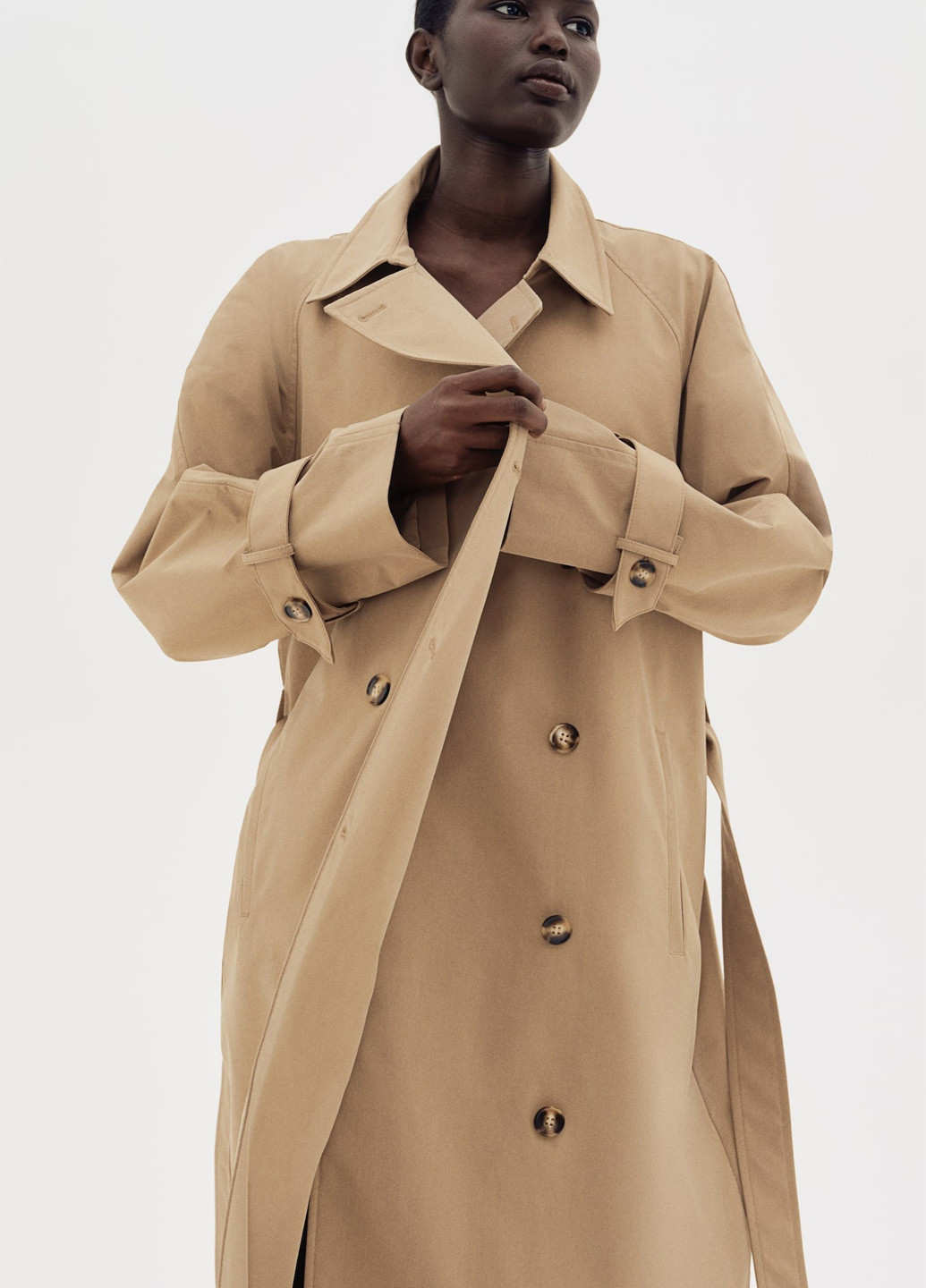 Плащ H&M тренчкот на гудзиках демісезон (362376878)