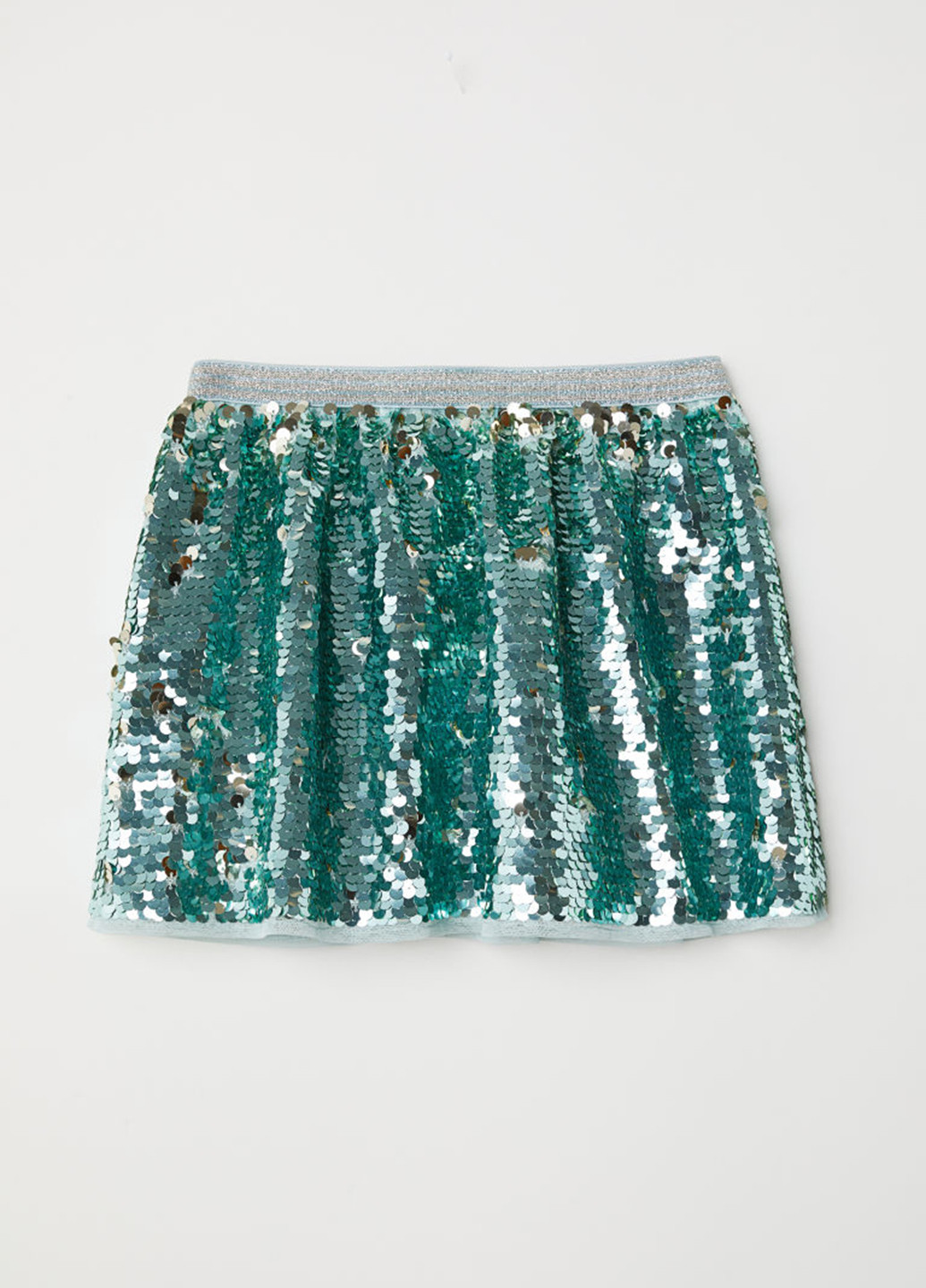 Зеленая праздничный однотонная юбка H&M