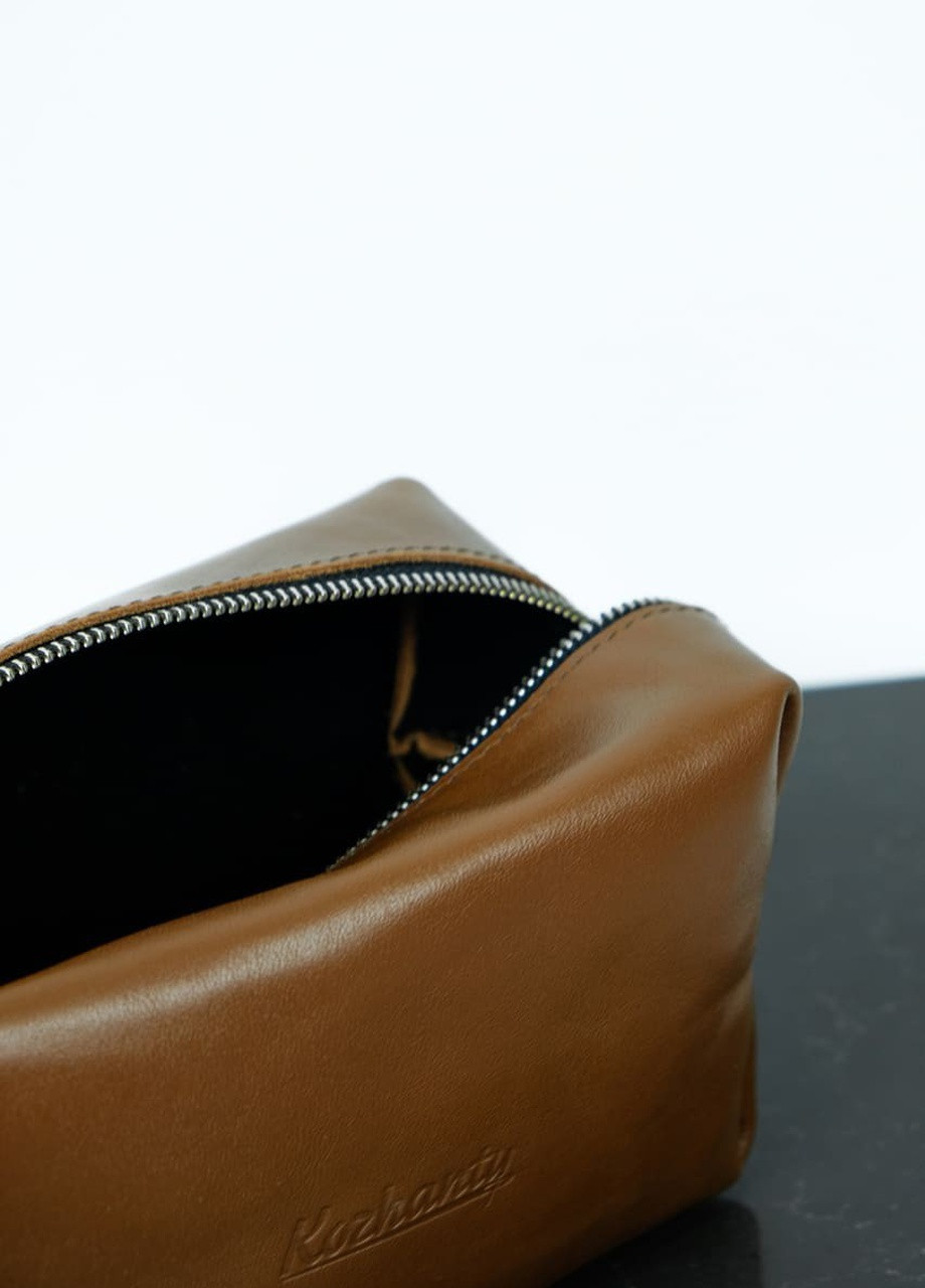 Кожаный органайзер косметичка несессер коричневый. Для мелких вещей. В сумку в авто в поездку Kozhanty (252348114)