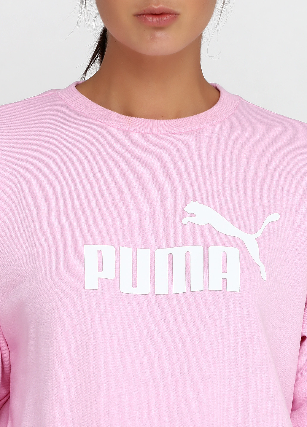 Світшот Puma - Прямий крій напис рожевий спортивний - (132548383)