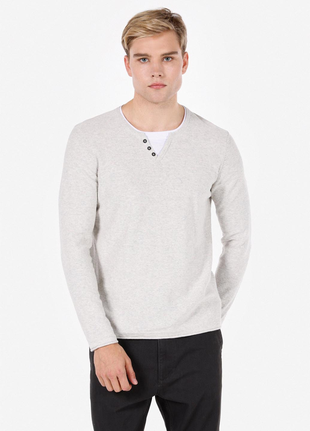 Світло-сірий демісезонний пуловер пуловер Colin's