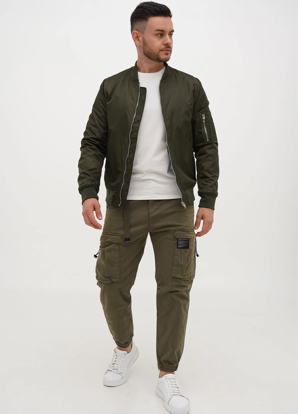 Оливковая (хаки) демисезонная куртка Trend Collection