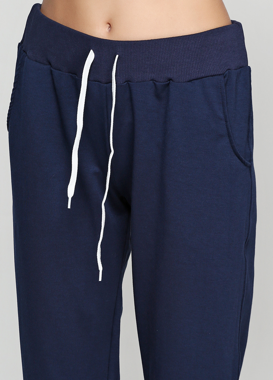 Темно-синие спортивные демисезонные зауженные брюки Shik