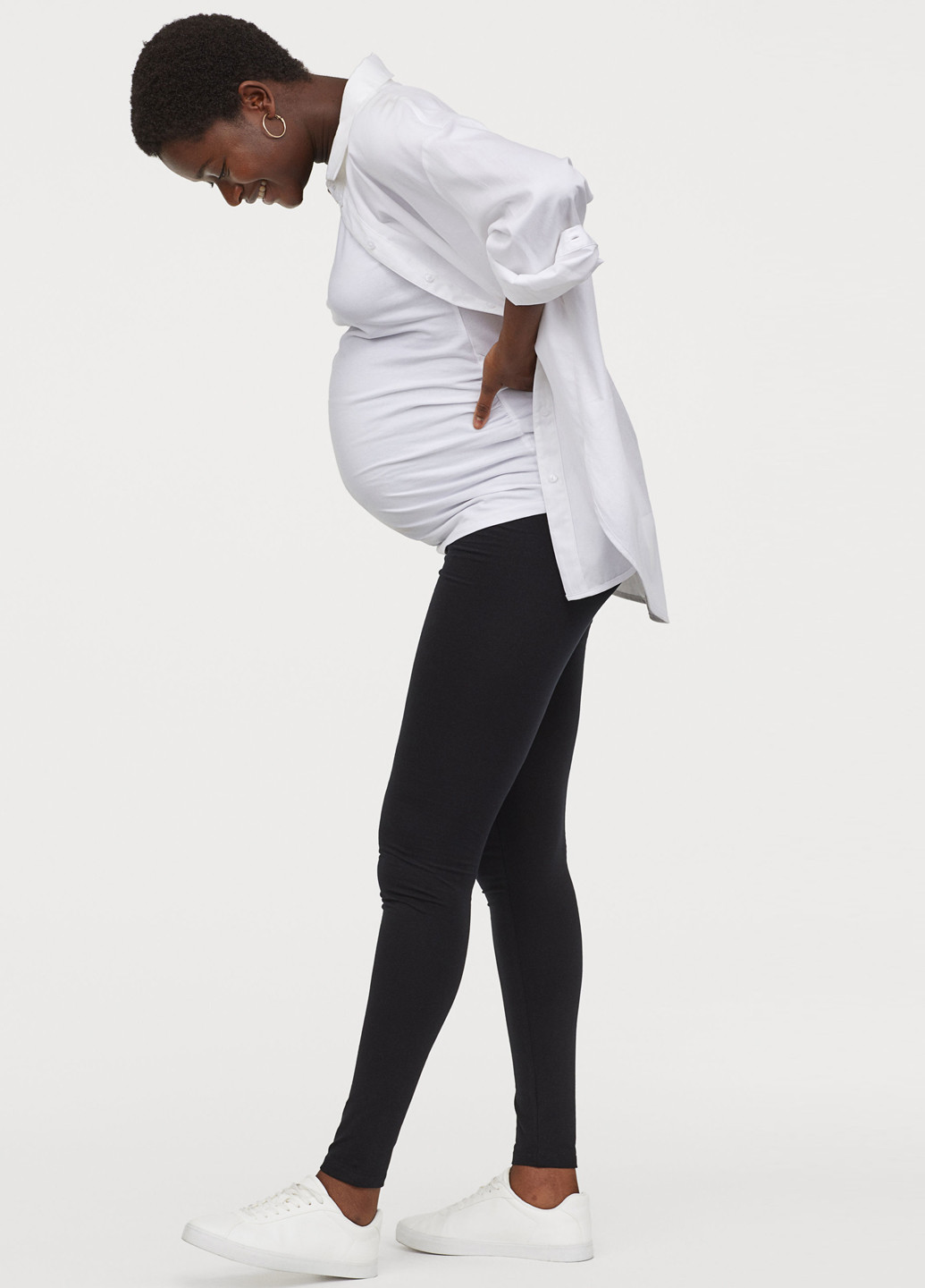 Черные демисезонные леггинсы для беременных H&M