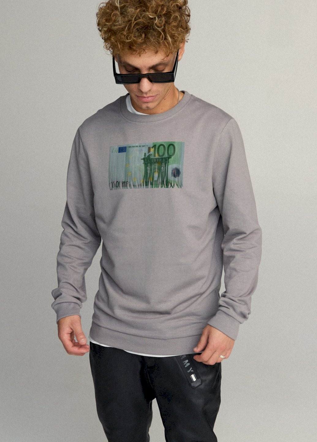 Серый свитшот мужской basic /no flis/ YAPPI (252258608)