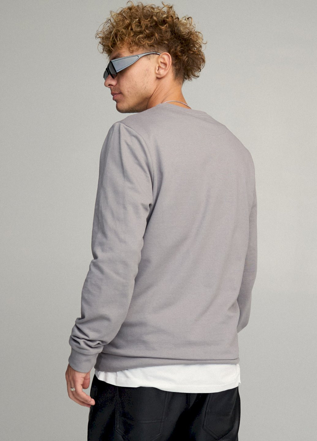 Серый свитшот мужской basic /no flis/ YAPPI (252258608)