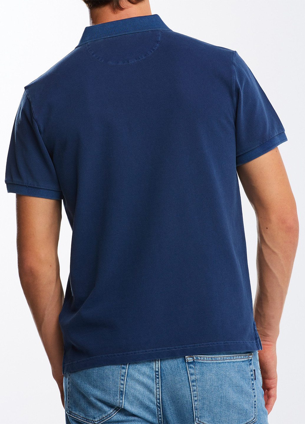 Темно-синяя футболка-поло для мужчин Gant с логотипом