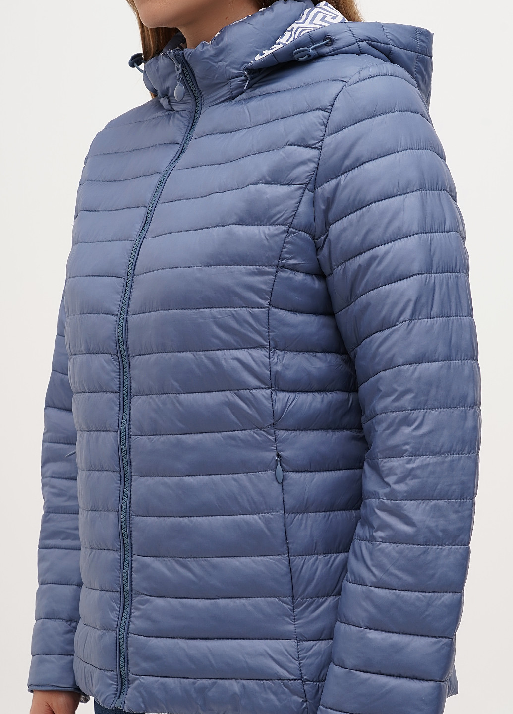 Темно-блакитна демісезонна куртка двостороння Minority