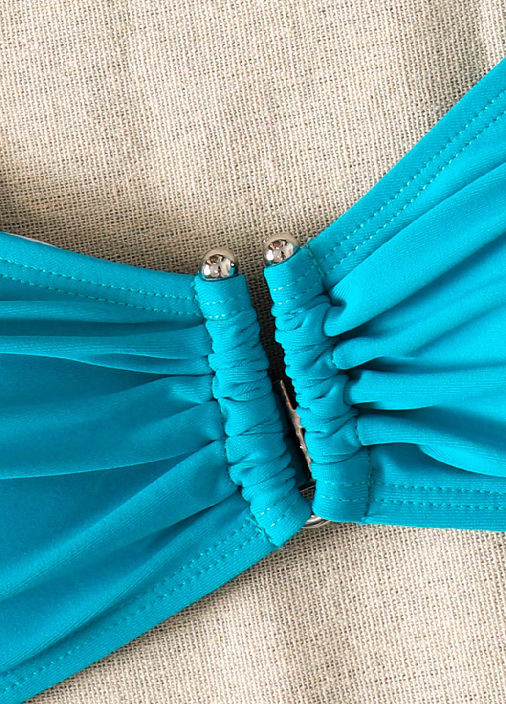 Бірюзовий демісезонний купальник (ліф, трусики) балконет, роздільний SHEIN