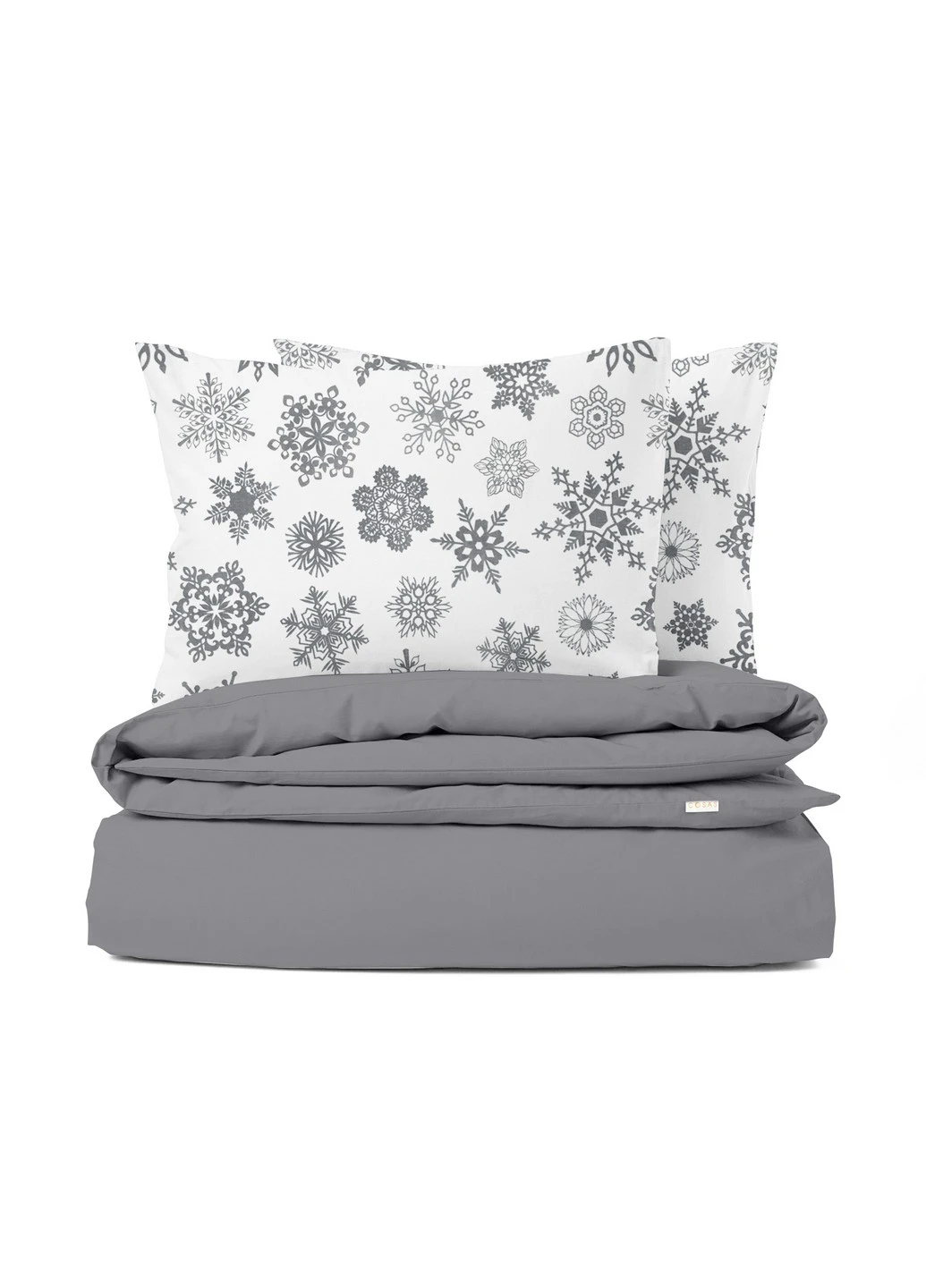 Подростковый комплект RANFORS GRAPHITE SNOWFLAKES GREY (пододеяльник 160х220 см, простынь 155х240 см, наволочка 50х70 см) Cosas (251413602)
