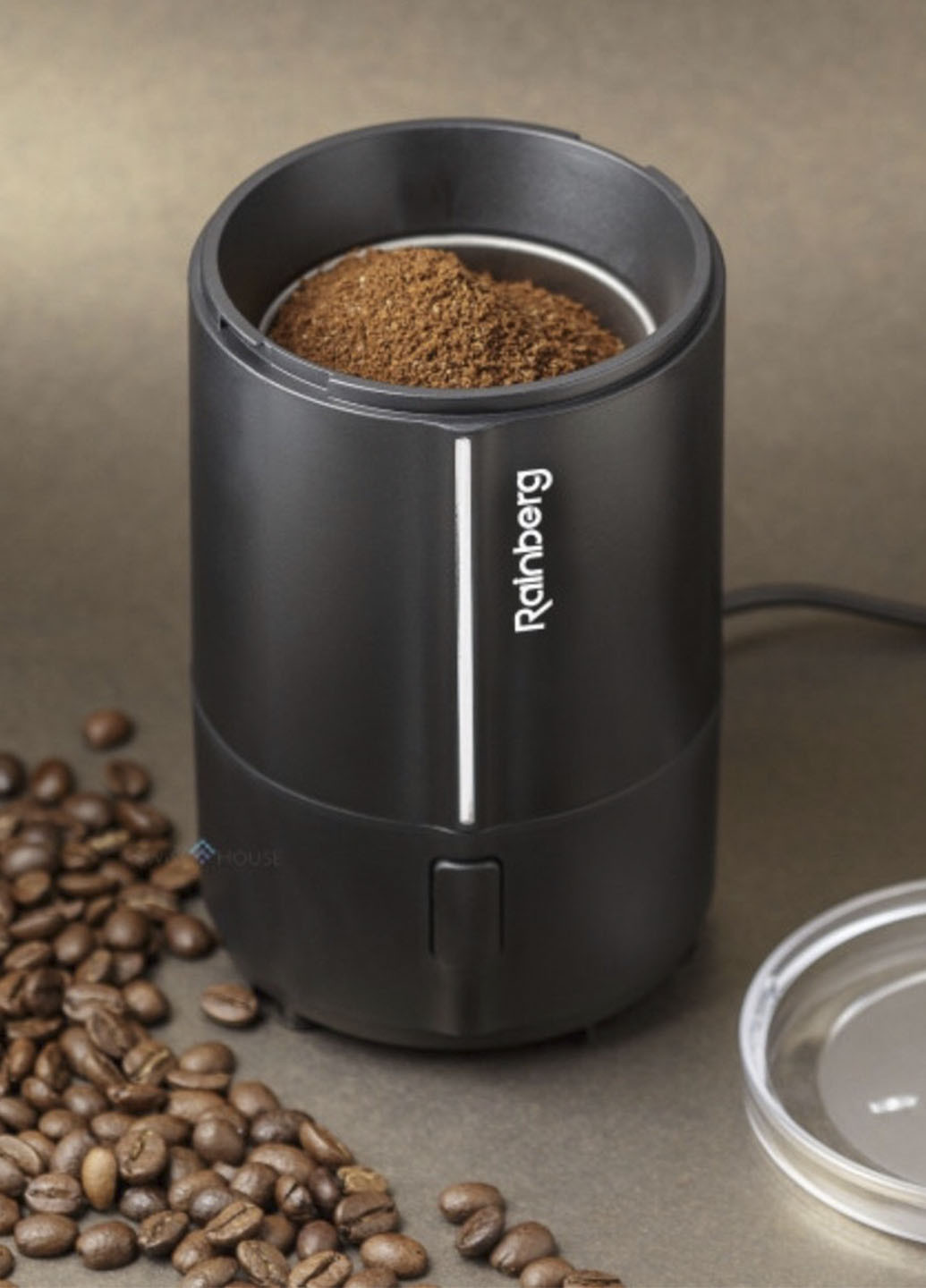 Роторная кофемолка-измельчитель электрическая Rainberg на 50 грамм 300 Ватт черная Good Idea (251769404)