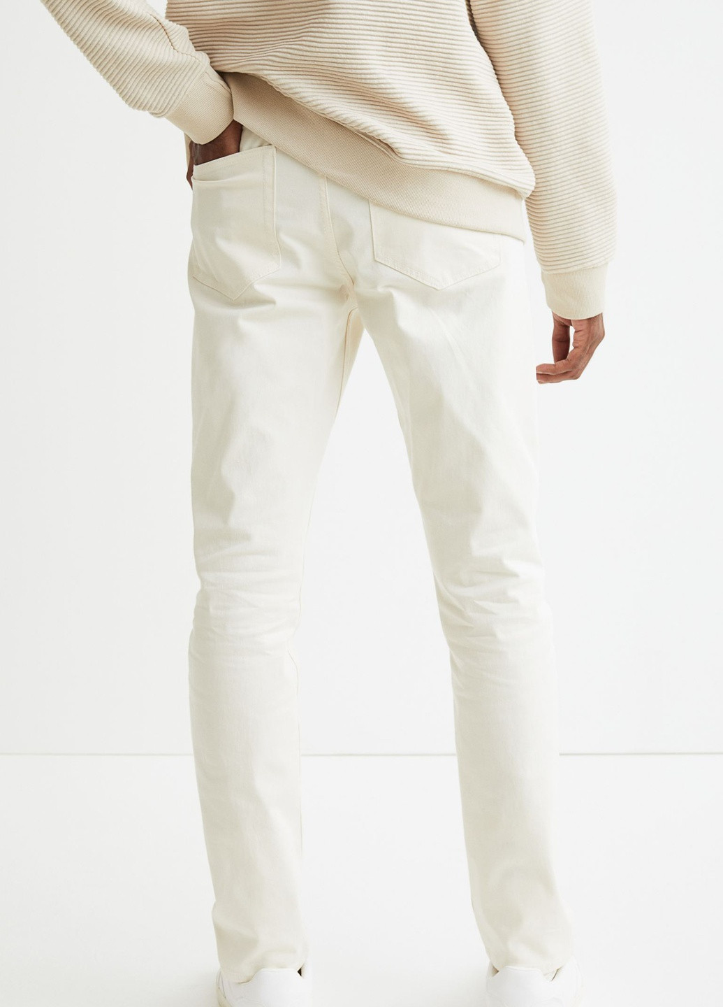 Молочные демисезонные джинсы H&M