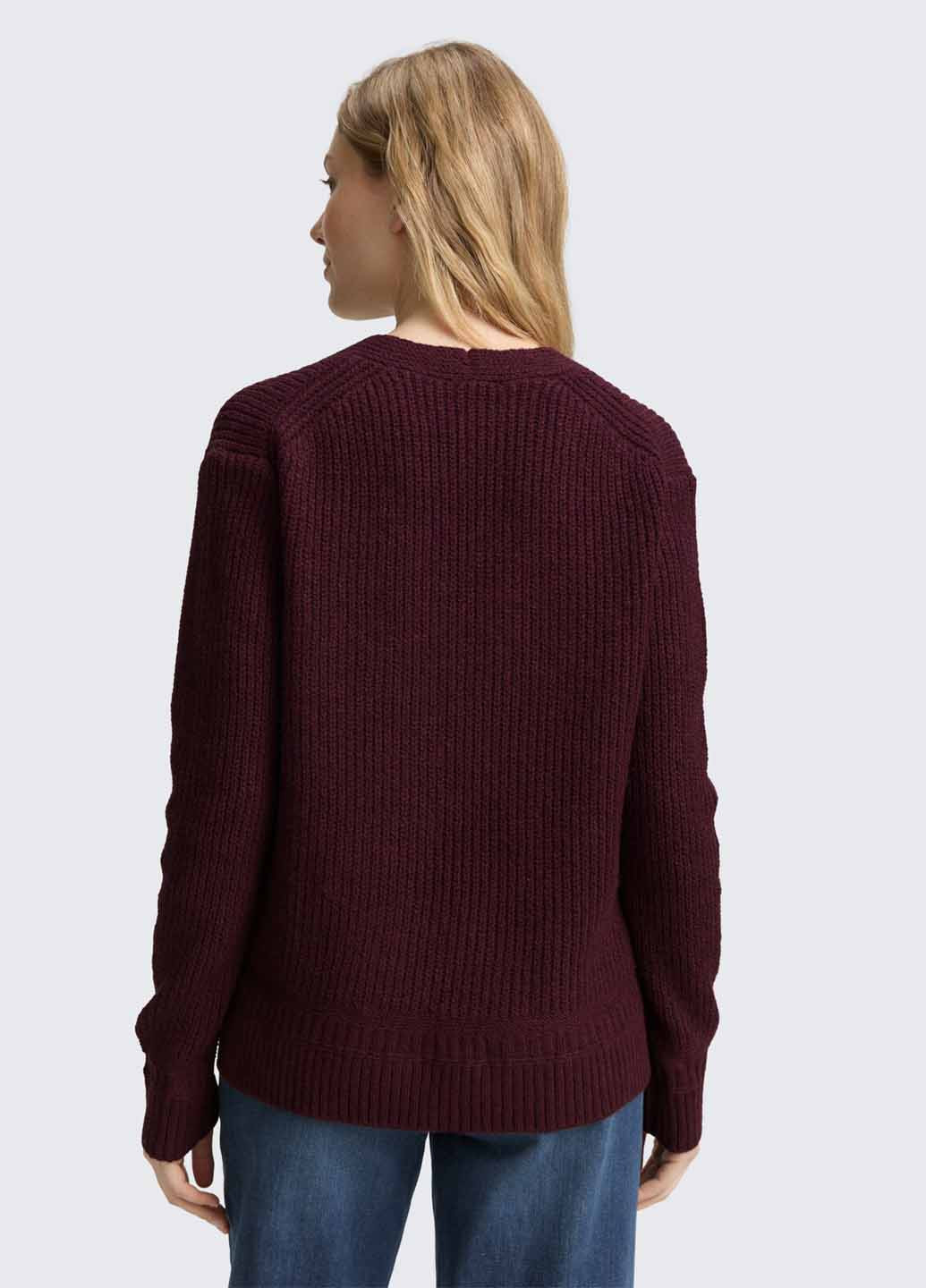 Темно-бордовий демісезонний пуловер пуловер Tom Tailor