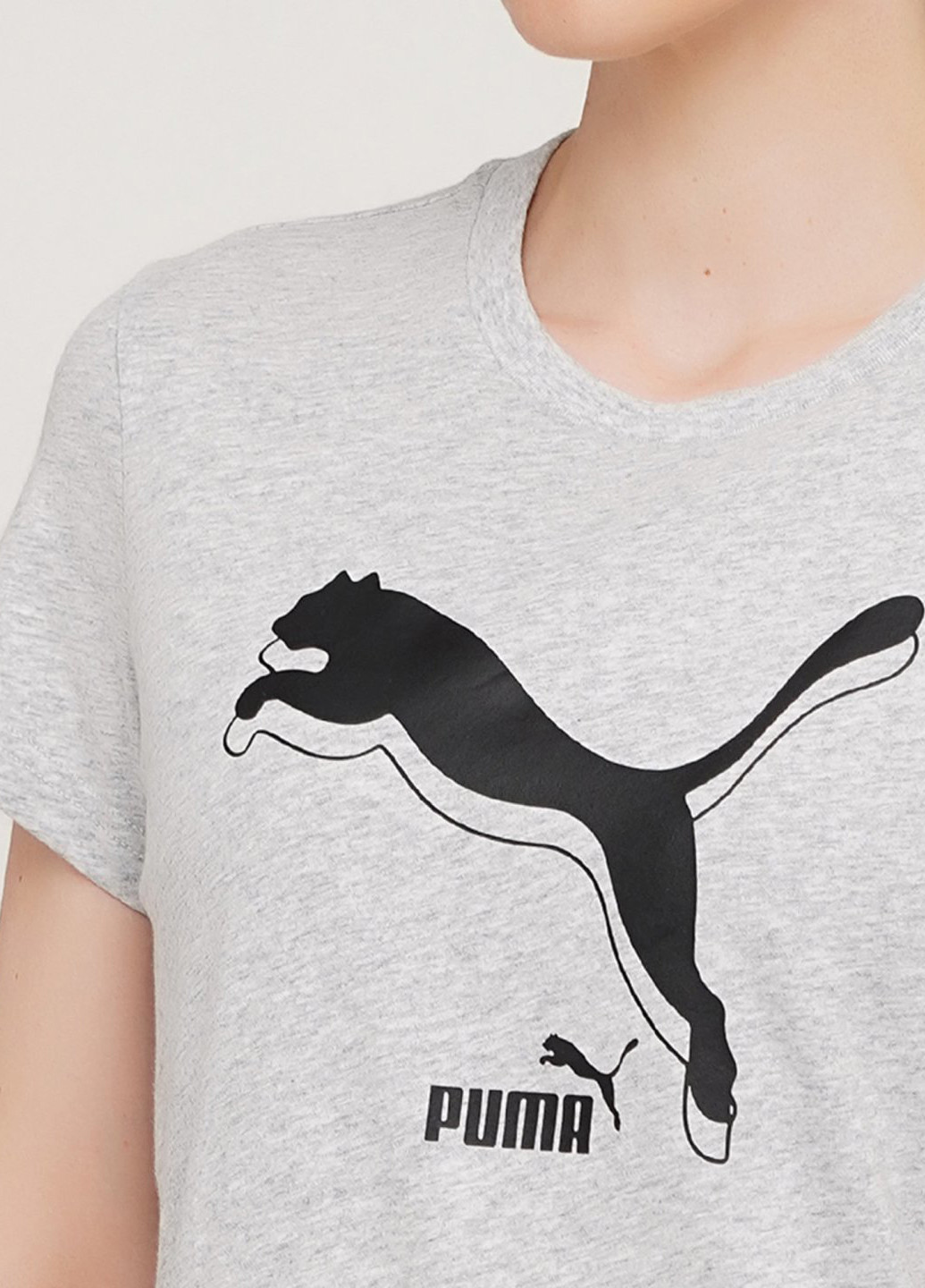 Серая всесезон футболка Puma Power Logo Tee
