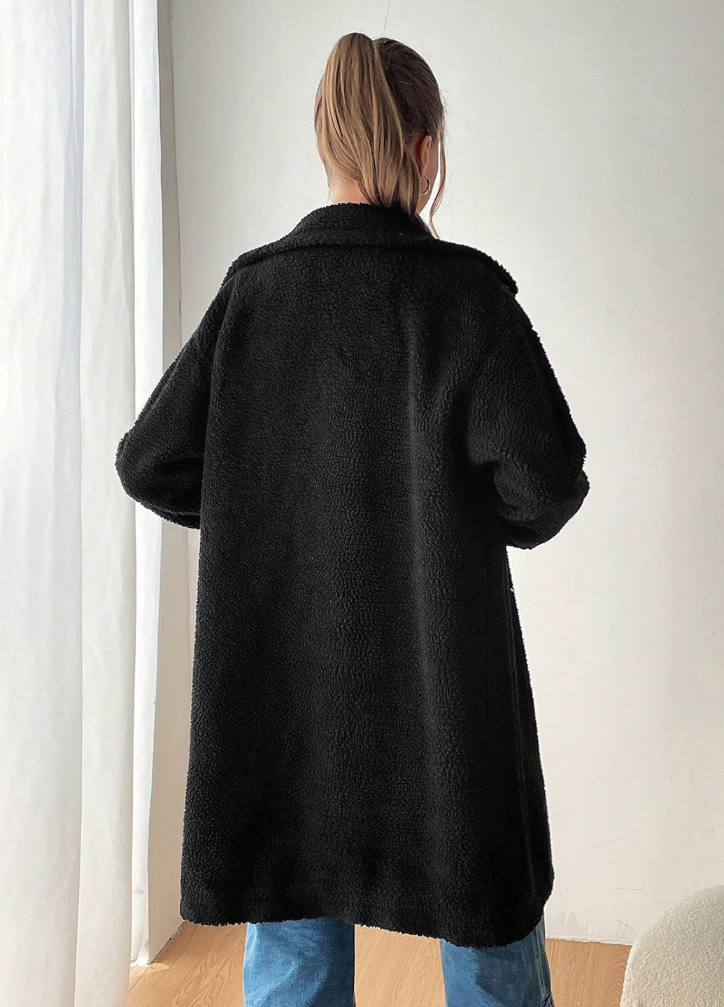 Черный демисезонный кардиган SHEIN