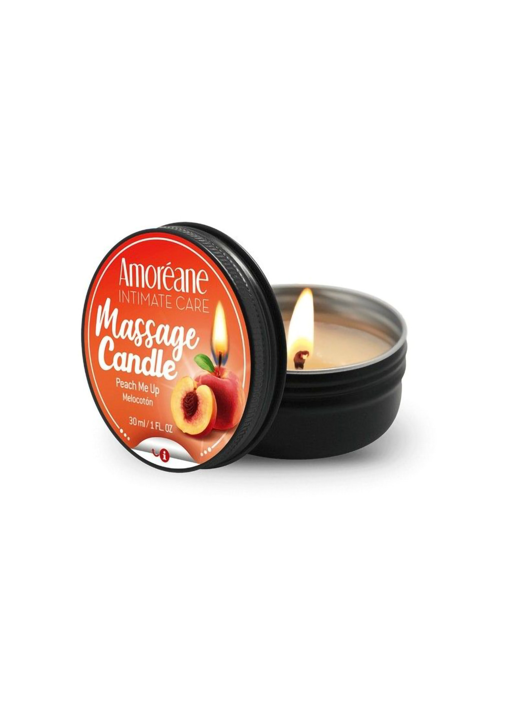 Масажна свічка "Спокусливий персик" Peach Me Up (30 мл) Amoreane (254150761)
