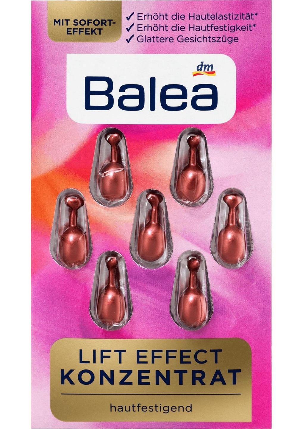 Концентрат в капсулах для лица лифтинг-эффект, 7 капсул Balea (253511860)