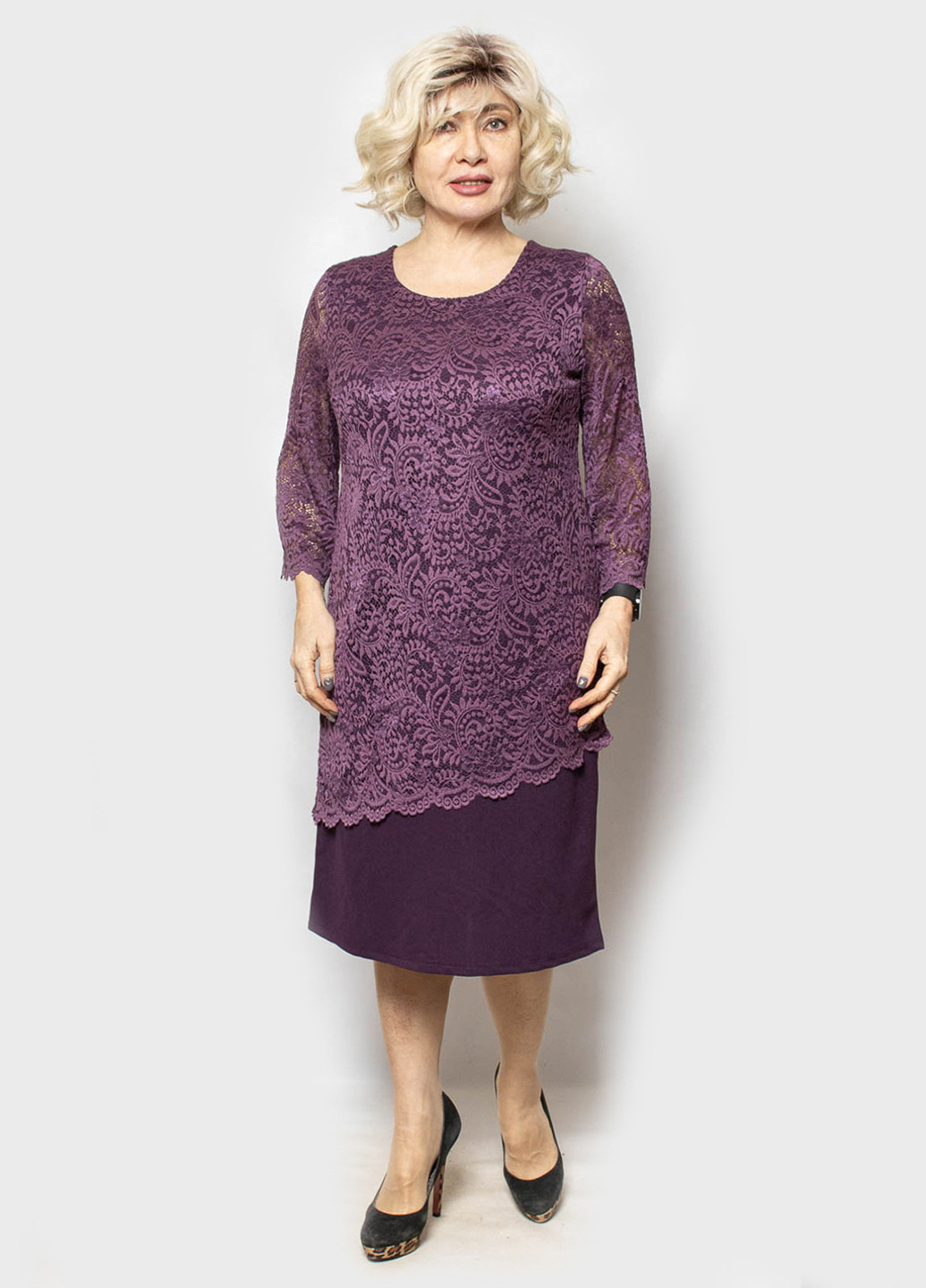 Фиолетовое кэжуал платье LibeAmore однотонное