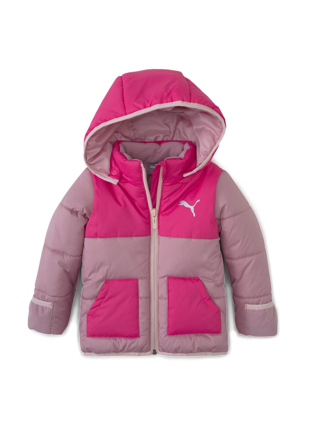 Розовая демисезонная детская куртка minicats padded jacket Puma