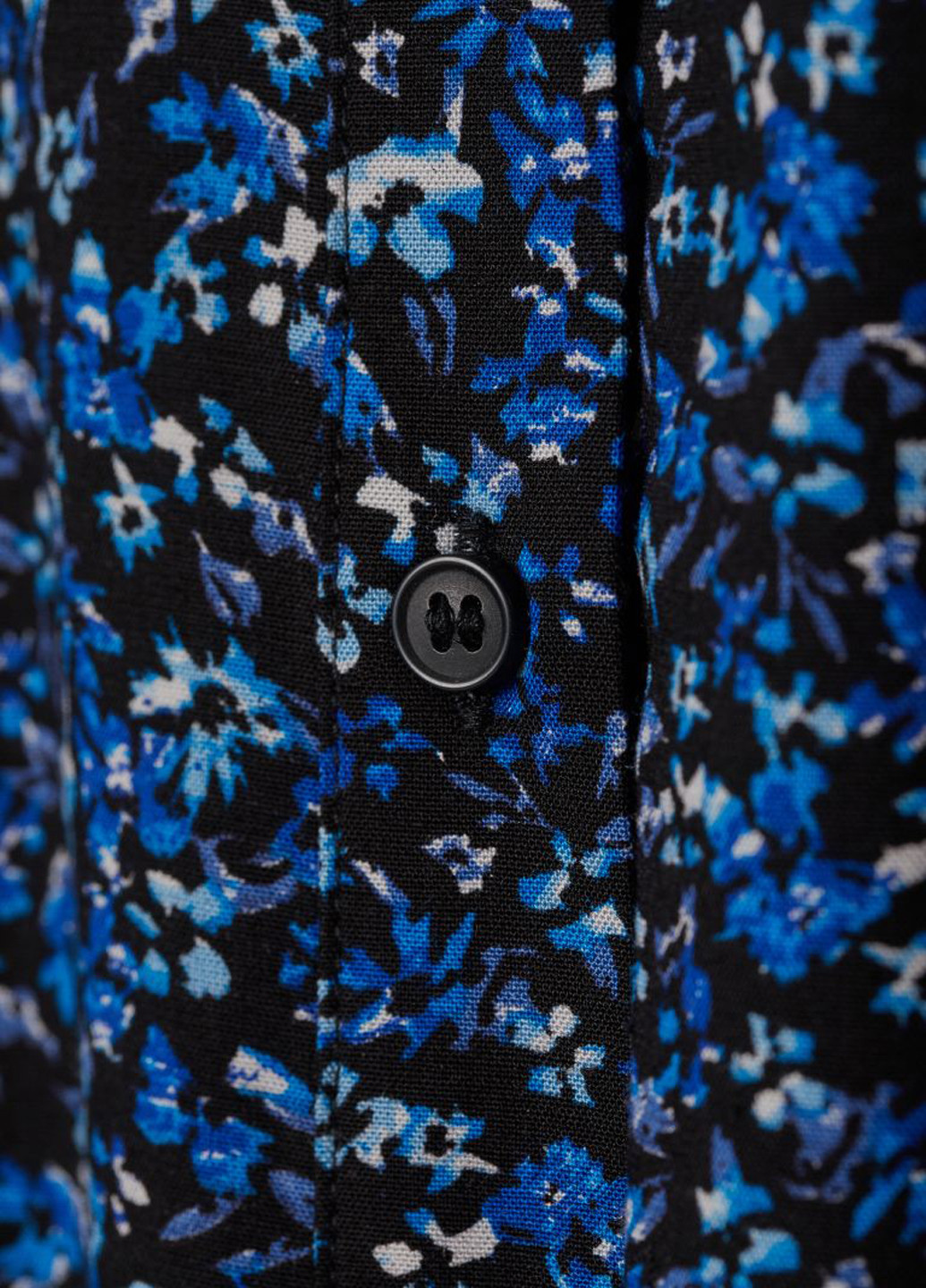 Синее кэжуал платье H&M с цветочным принтом