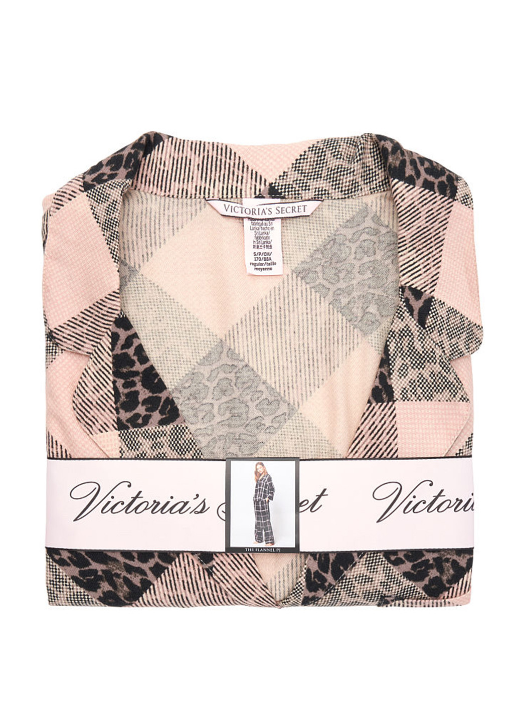Бежева всесезон піжама (сорочка, штани) рубашка + брюки Victoria's Secret