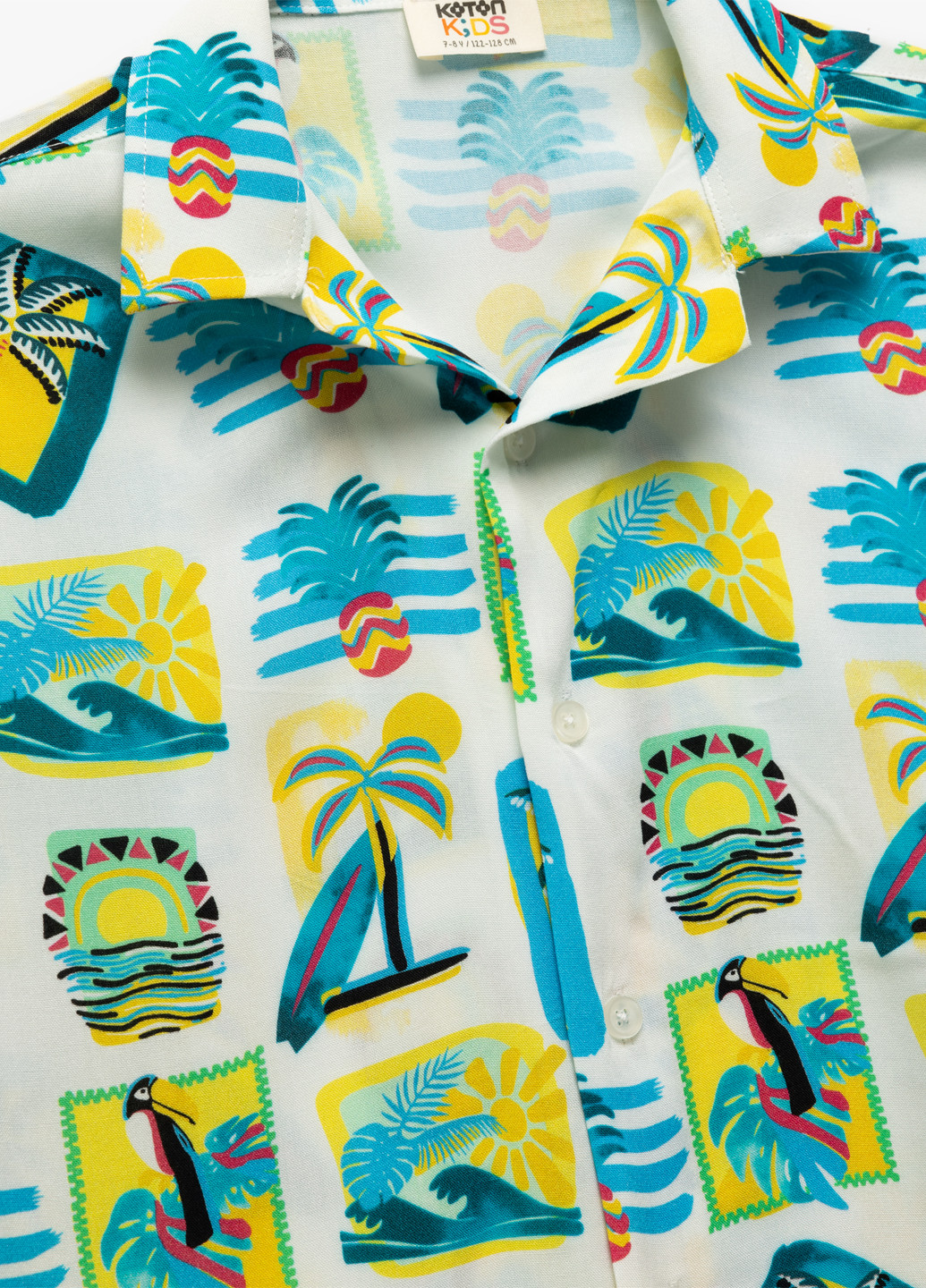 Цветная кэжуал, пляжный рубашка морская тематика KOTON