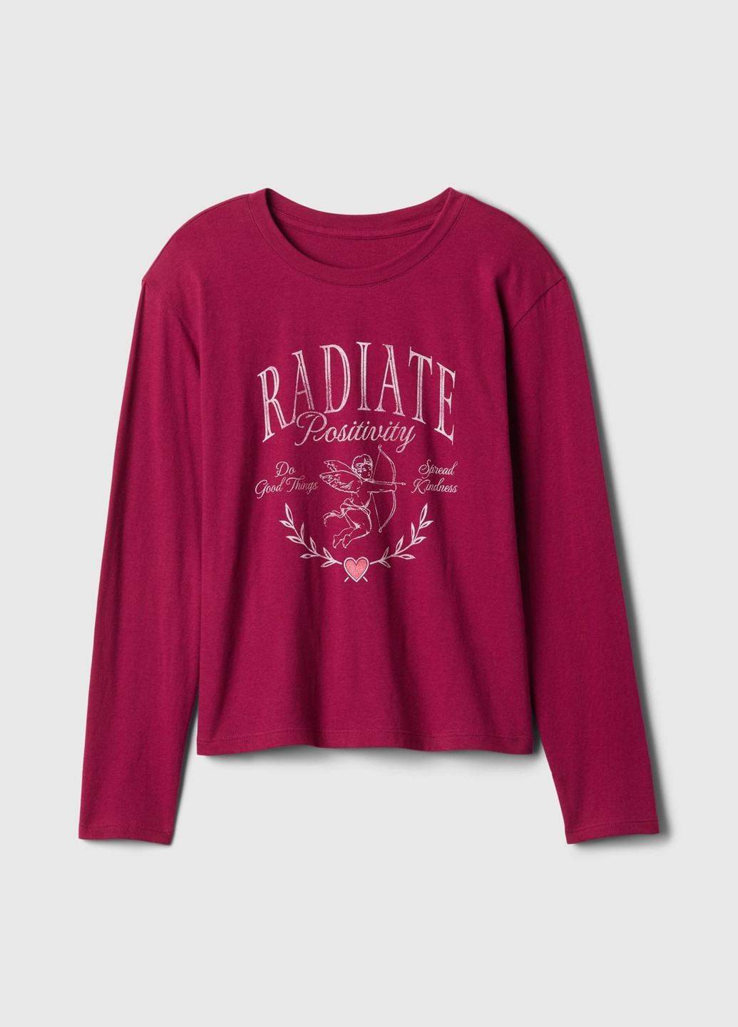 Бордовый демисезонный кэжуал лонгслив Gap однотонный