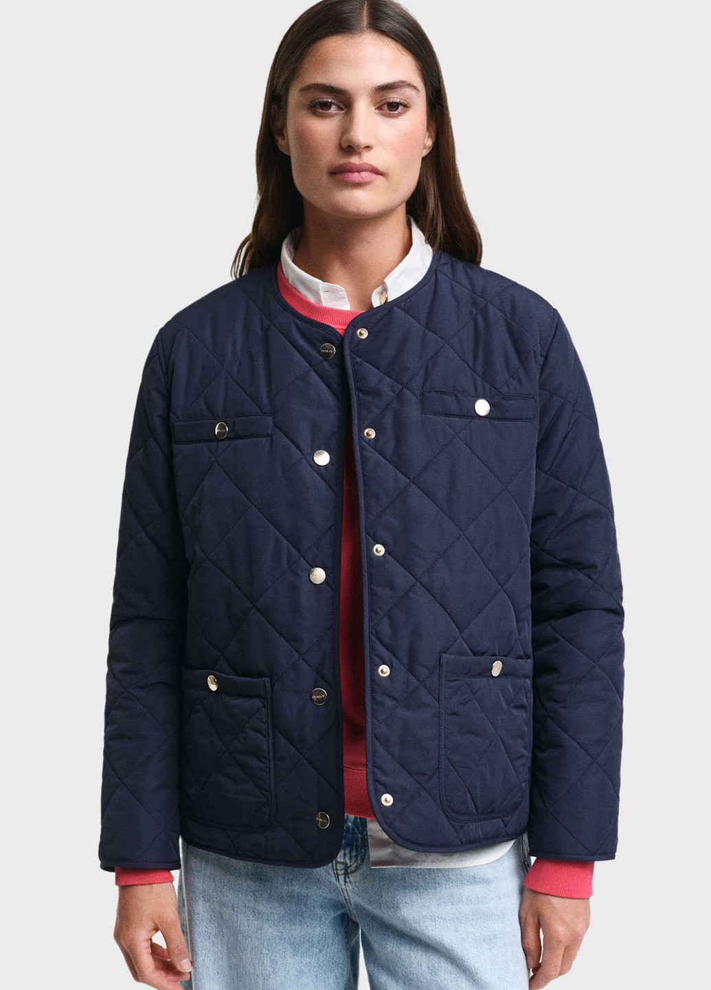 Темно-синя демісезонна куртка куртка-лайнер Gant