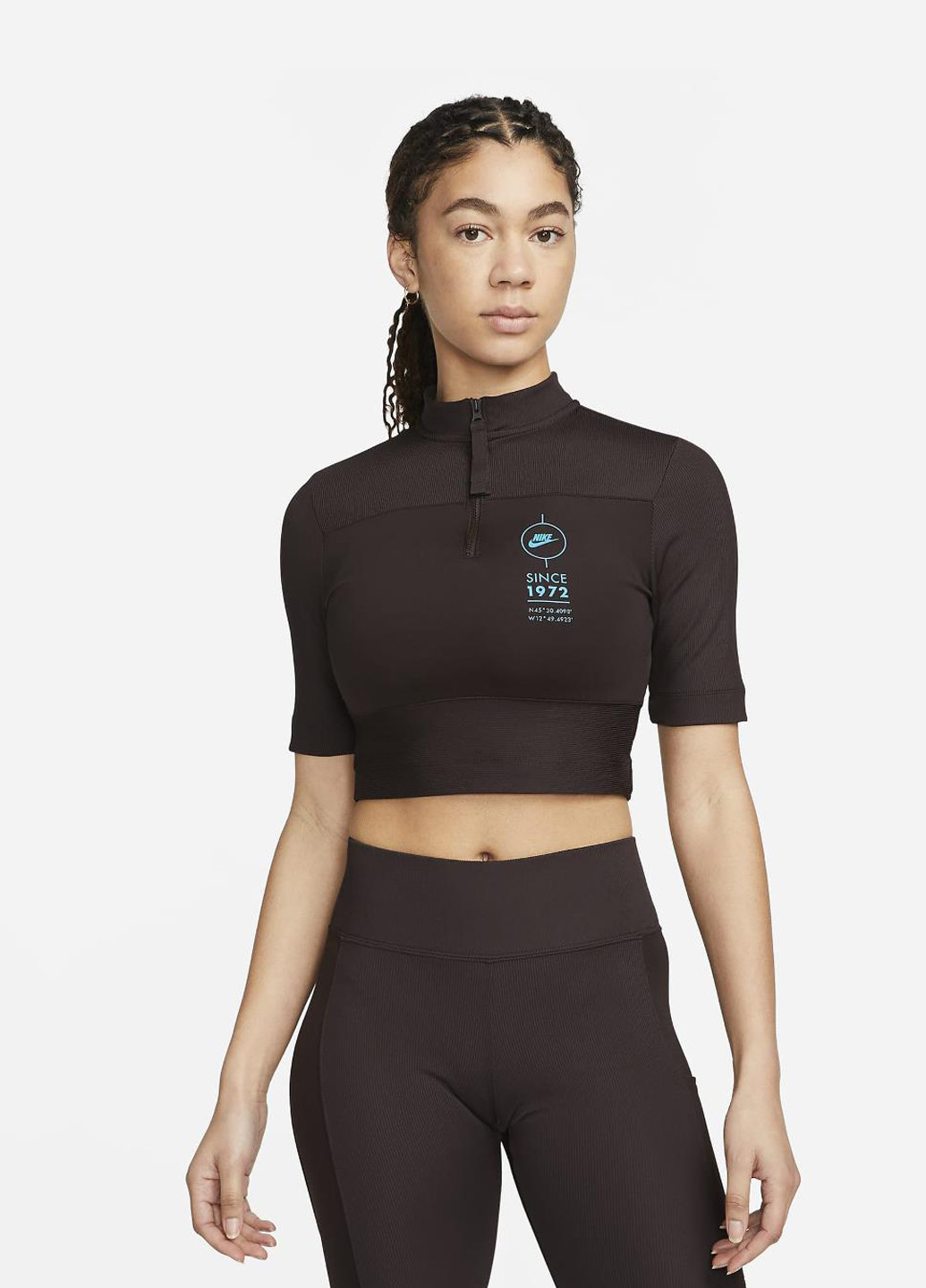 Топ FJ5253-220 Nike Sportswear Women's Ribbed Short-Sleeve Top (321974461)