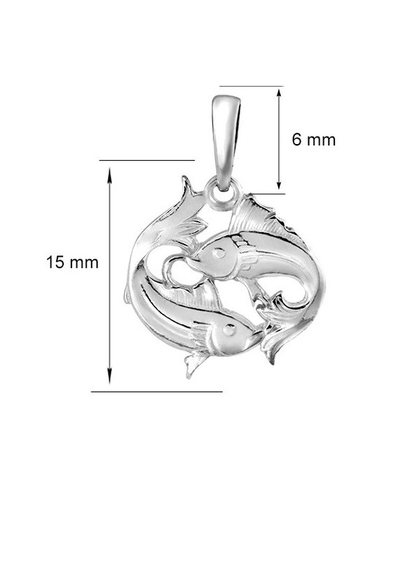 Серебряная кулон подвеска Рыбы UMAX (239968261)
