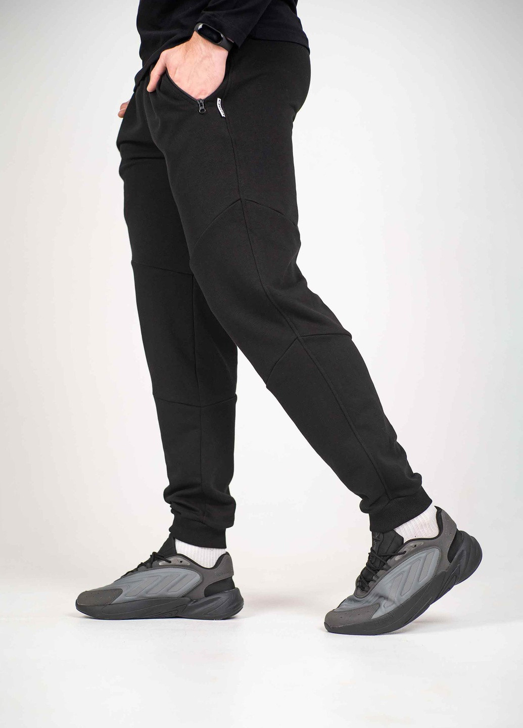 Штани спортивні оверсайз чорні Custom Wear (255916023)