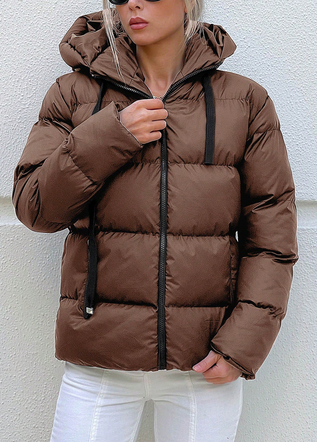 Коричнева зимня куртка SHEIN