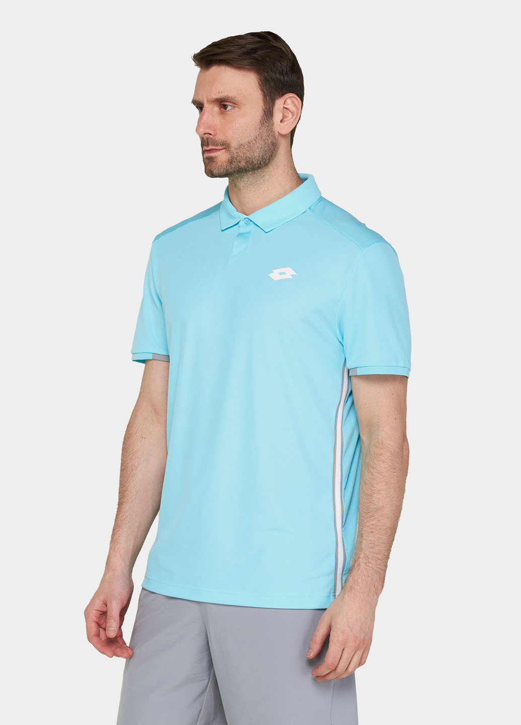 Голубой футболка-поло для мужчин Lotto с логотипом