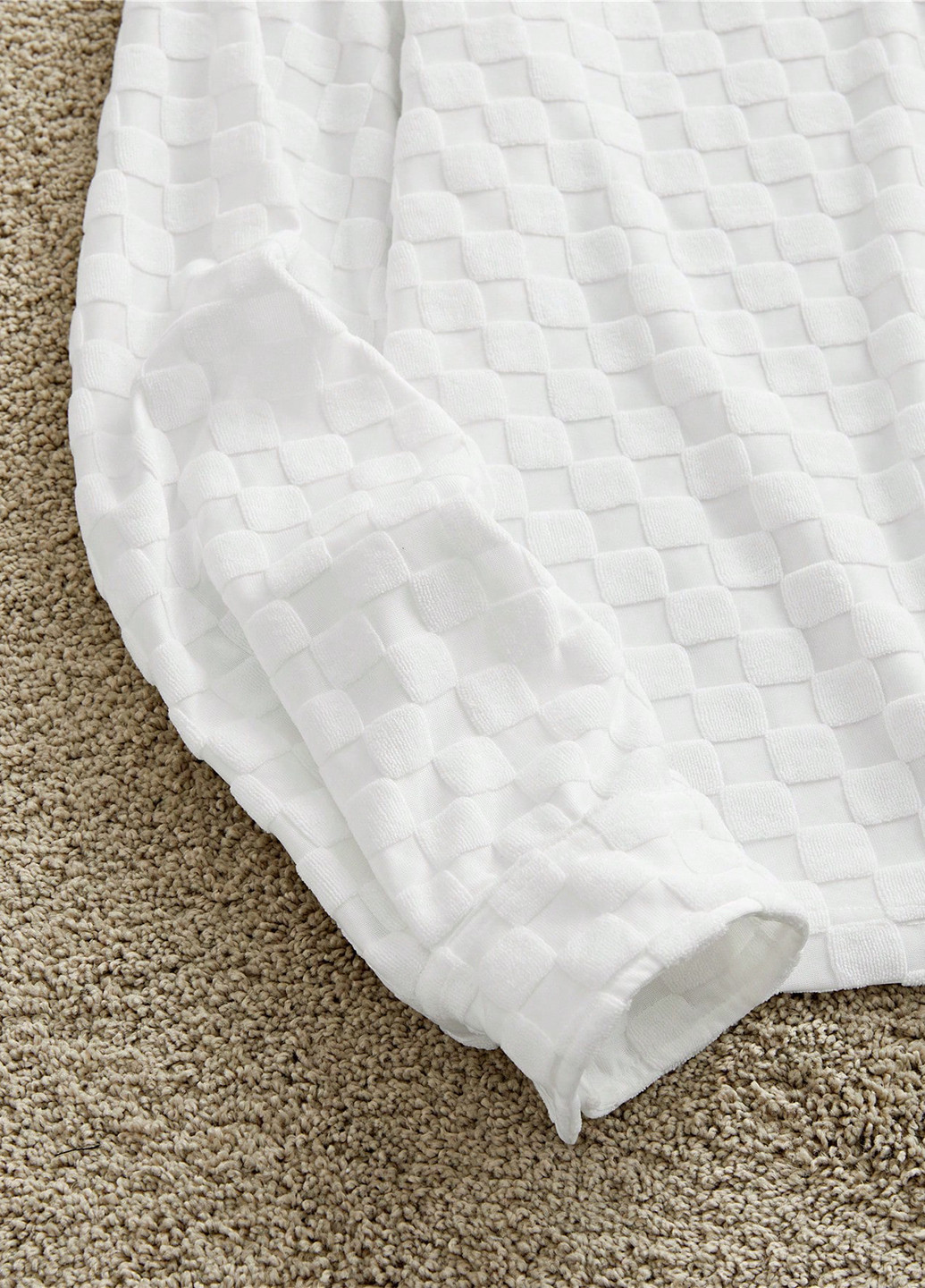 Белый демисезонный комплект (рубашка, брюки) SHEIN