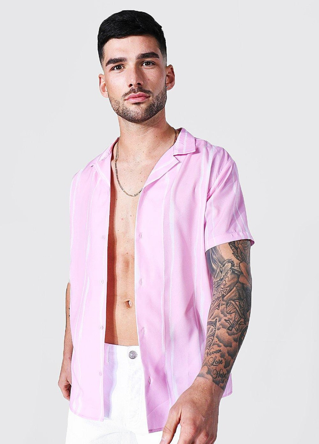 Розовая домашний рубашка однотонная Boohoo